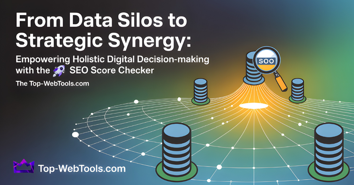 From Data Silos to Strategic Synergy: Empowering Holistic Digital Decision-Making with the Top-WebTools.com SEO Score Checker